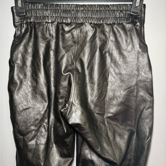 SPANX Faux Leather Jogger Pants Black Pull On Elastic Waist Size S - Picture 6 of 8